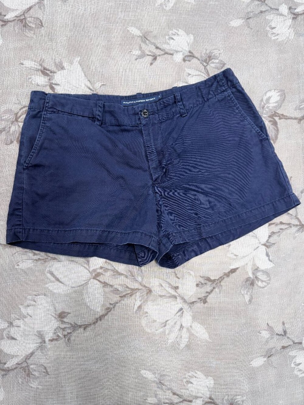 Ralph Lauren Sport Shorts Size 6 Navy Cotton Chino Preppy Vintage Y2K